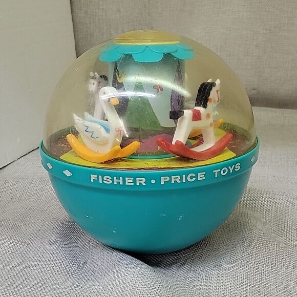 Fisher Price Roly Poly Chime Ball, Shape sorter, Infantino rubber blocks - Picture 3 of 9